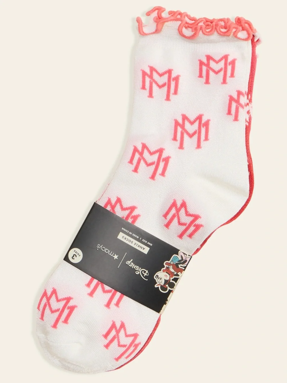 Disney | Macy's Women's Minnie Mouse 3-Pair Fashion Sock Gift Set